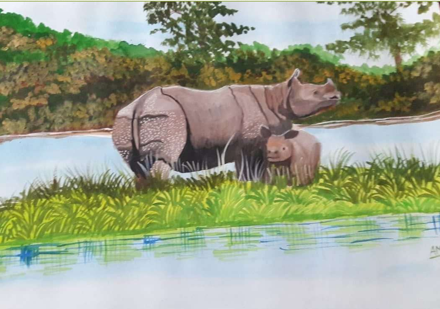 Bathing Bulls