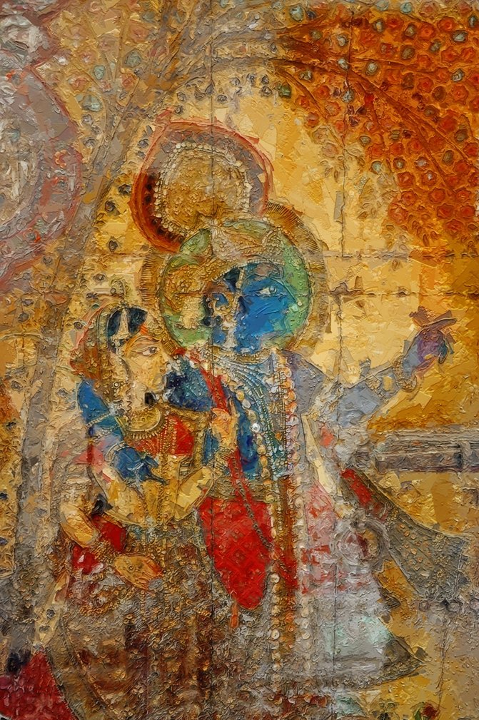 ANCIENT  WALL ART OF  RADHA KRISHNA